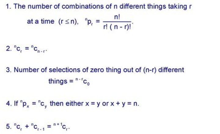 11 Combinations of 4