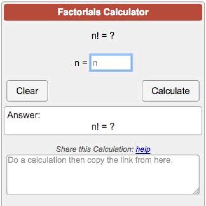 Factorials Calculator