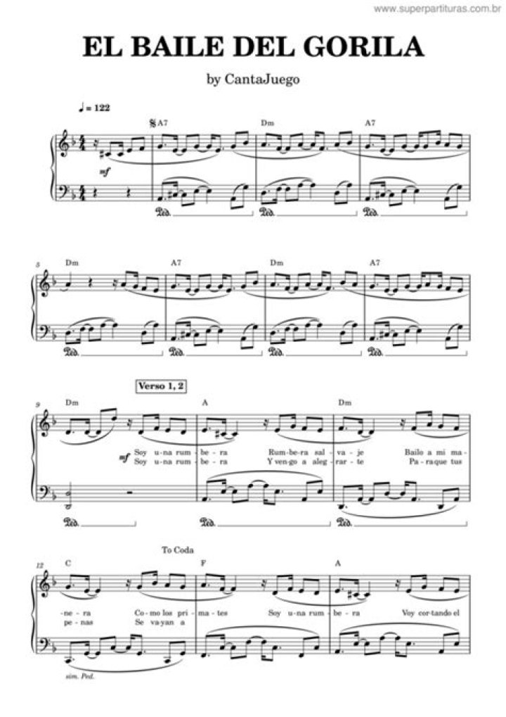 Lyrics & Translations of El Baile Del Gorila by Cantajuego