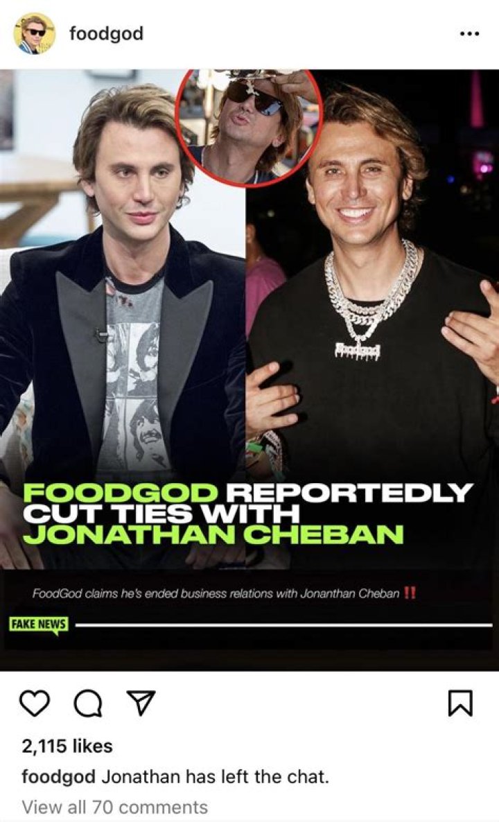 Self-Proclaimed 'Foodgod' Jonathan Cheban's Net Worth Is Rising, Here's How