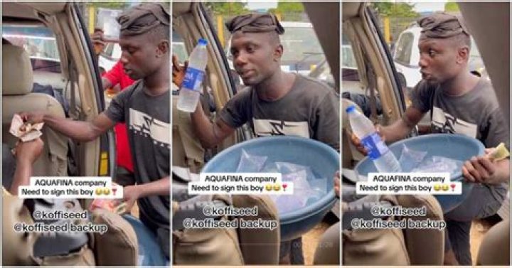 Young Anambra Hawker Markets Bottled Water with Fine English, Passion in Video, His Voice Excites Ladies